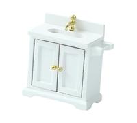 predolo Set di Accessori per Il Bagno della Casa delle Bambole in 1/16, Bianco