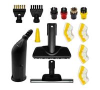 predolo Set di accessori per pulitore a vapore: ricambio per smacchiatore a vapore portatile, in microfibra, spazzola in nylon, ugello per pavimenti in, 14 Pezzi