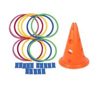 predolo Set di Anelli per Agilità con Cono di Allenamento per Giochi di Campana Ed Esercizi per I Piedi per Bambini nelle Lezioni di Educazione Fisica.
