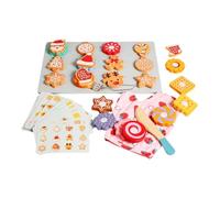 predolo Set di Cibo Giocattolo per Bambini, Taglia e inforna Biscotti, dai 3 Anni in su, Regalo di Compleanno, Accessori per Giocattoli educativi, Set da