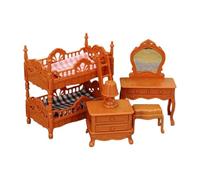 predolo Set di Mobili per Casa delle Bambole con Sgabello E Armadietto, Ideale Come Regalo per Bambini, Marrone
