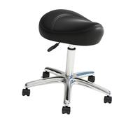 predolo Sgabello da bar ergonomico multiuso regolabile e resistente in pelle PU per, bar, centri estetici e massaggi, Nero