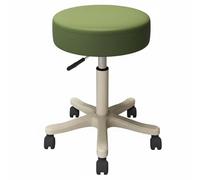 predolo Sgabello da Estetista con Ruote Base a 5 Razze Sgabello Girevole con Ruote Impermeabile per Parrucchieri, Salone di Bellezza, Verde, Ruota Nera