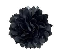 predolo Spilla a Forma di Camelia in Raso per Donna, Spilla da Bavero Fatta a Mano, Fermaglio per Capelli a Forma di Fiore per Il Ballo di Fine Anno, Nero