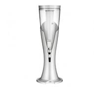 predolo Spillatore di Birra Colonna Erogatore Drink Torre Distributore Bevande Contenitore Bibite con Colonna Del Ghiaccio E Luce Led Adatto a Compleanni, Argento, Argento