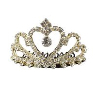 predolo Sposa Corona Principessa Copricapo Corona Nuziale, per Donne Ragazze Gioielli per Capelli Corona Regina Copricapo Diademi Nuziali per Damigella, Oro