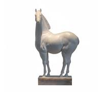 predolo Statua di Cavallo Decorativa Idea Regalo Soprammobile a Forma di Cavallo Base Stabile Decorazione per la Casa per Soggiorno, Ingresso, Scrivania, Bianco, S