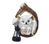 predolo Statua di Gufo con Lanterna Solare, Decorativa, Moderna, per Cortile, Prato Esterno