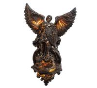 predolo Statuetta con Angelo Protettore Bronzata, 25cm