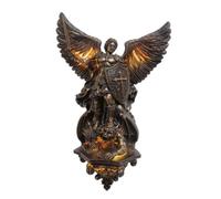 predolo Statuetta con Angelo Protettore Bronzata, 30cm