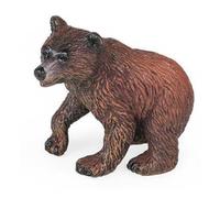 predolo Statuetta di Animale Selvatico Realistica Educativo Statuetta Animale Realistica Materiale Solido Giocattolo per Bambini per Progetti Scolastici, Cucciolo Di Orso Marrone