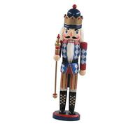 predolo Statuetta di Schiaccianoci in legno, altezza 38 cm, decorazione natalizia da collezione, centrotavola per la scena del caminetto.