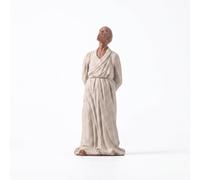 predolo Statuetta di Studioso Cinese Stile Meditativo Statuina in Ceramica Decorativa Statuetta da Tavolo per Angolo Meditazione, Ziqi
