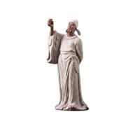 predolo Statuetta di Studioso Cinese Stile Meditativo Statuina in Ceramica Decorativa Statuetta da Tavolo per Angolo Meditazione, Boya