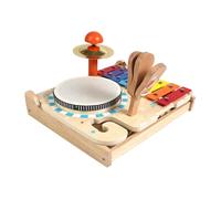 predolo Strumento a percussione in Legno per Bambini, Giocattolo Multifunzionale per l'apprendimento del precoce con Piatti, Regalo di Compleanno, Style a
