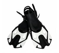 predolo Subacquee Snorkeling Nuoto Allenamento Pieghevoli E Compatte in PP TPE con Spinta Fluida E Sforzo Ridotto Tasca Morbida E Cinturino Regolabile Adatte, Bianco, L/XL