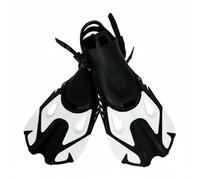 predolo Subacquee Snorkeling Nuoto Allenamento Pieghevoli E Compatte in PP TPE con Spinta Fluida E Sforzo Ridotto Tasca Morbida E Cinturino Regolabile Adatte, Bianco, S/M