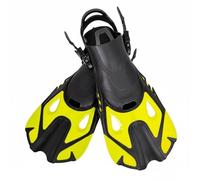 predolo Subacquee Snorkeling Nuoto Allenamento Pieghevoli E Compatte in PP TPE con Spinta Fluida E Sforzo Ridotto Tasca Morbida E Cinturino Regolabile Adatte, Giallo, XS