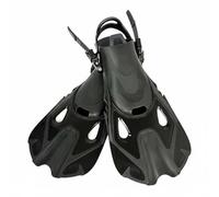 predolo Subacquee Snorkeling Nuoto Allenamento Pieghevoli E Compatte in PP TPE con Spinta Fluida E Sforzo Ridotto Tasca Morbida E Cinturino Regolabile Adatte, Nero, L/XL