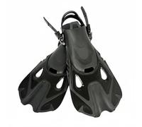 predolo Subacquee Snorkeling Nuoto Allenamento Pieghevoli E Compatte in PP TPE con Spinta Fluida E Sforzo Ridotto Tasca Morbida E Cinturino Regolabile Adatte, Nero, XS