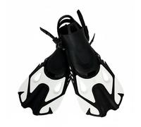predolo Subacquee Snorkeling Nuoto Allenamento Pieghevoli E Compatte in PP TPE con Spinta Fluida E Sforzo Ridotto Tasca Morbida E Cinturino Regolabile Adatte, Bianco, XS