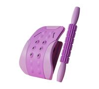 predolo Supporto lombare per la schiena con rullo massaggiante, supporto per il collo in EVA, tavola spinale per divano, posto di lavoro, adulti, sedia da, Viola