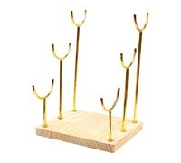 predolo Supporto per Braccialetti con Base in Legno, Elegante Organizer da Tavolo per Gioielli, espositore per Gioielli per di Braccialetti, Negozio, Tre Strati