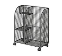 predolo Supporto per Tappetino da, Organizer per Attrezzature da Allenamento, Verticale, Indipendente, Comodo, con Ruote, Supporto per manubri per Rullo, Nero