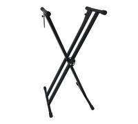 predolo Supporto per tastiera per pianoforte, pieghevole, resistente, con doppio rinforzo, portatile, regolabile in altezza, supporto per pianoforte digitale