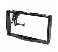 predolo Supporto Telecamera Staffa Gabbia Vlog Attach Alluminio Robusto con Struttura Click-in E Compatibilità Universale Adatto Creazione Contenuti, Nero, Con Asta Dell Otturatore