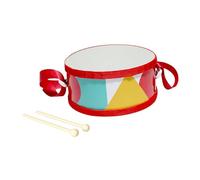 predolo Tamburo a mano giocattolo Montessori Tamburo a doppio lato Grancassa per regali Forniture per lo studio Domestico, Rosso