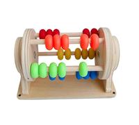 predolo Tamburo rotante in legno per bambini, giocattolo sensoriale per l'ordinamento dei colori, giocattolo educativo precoce per lo sviluppo sensoriale, Abaco