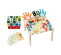 predolo Tavolo da gioco in legno per attività matematiche, giocattolo per lo sviluppo, tavolo da gioco per la scuola, bastoncini per contare, regali, Bacheca Delle Lettere