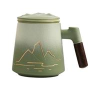predolo Tazza da Ceramica, Perfetta per Latte e caffè, Utilizzabile in caffetteria, Verde Sfumato