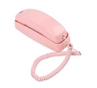 predolo Telefono da Parete Telefono da Parete Richiamata con indicatore Luminoso Fisso Classico con Filo per Cucina Ufficio Soggiorno Casa, Rosa