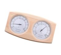 predolo Termometro igrometro per sauna in legno 2 in 1 10-120°C per accessori interni per la casa Design a doppio quadrante 9,2x5,1x1,2 pollici