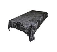 predolo Tovaglia di Halloween in Pizzo, Decorazione per La Tavola di Halloween, Tovaglia Rettangolare a Ragnatela per Cucina, Ristorante, Festival, Castello 135x175cm