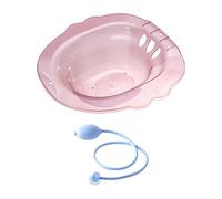 predolo Traslucido Bidet 15x15x4,7, Bidet Portatile per WC per Chi Soffre di Emorroidi, Hip Basin Bidet con Sciacquone per Adattarsi alla Maggior Parte dei Sedili WC Standard, Rosso