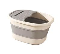 predolo Vasca per pediluvio, vasca per pediluvio, secchio pieghevole per pediluvio, secchio isolato per pediluvio, supporto per telefono cellulare, Grigio