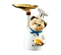 predolo Vassoio da portata con portachiavi a forma di statuetta da chef, decorazione da cucina, organizer per soggiorno, camera da letto, bagno, elegante