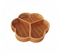 predolo Vassoio Intrecciato con Coperchio Effetto Rattan Cesto di Vimini con Coperchio Multiuso Cestino Pane Vimini per Tè Pomeridiano, Tavolo da Pranzo
