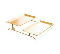 predolo Vassoio per frutta, grande capacità, vassoio per snack, organizer per verdure, per feste, casa, vacanze, ristoranti, hotel, Oro