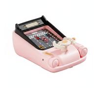 predolo Volante Giocattolo Interattivo Guida Simulata Gioco di Gare da Tavolo con Musica e Suoni per Bambini, Casa, Rosa, Set Ricarica