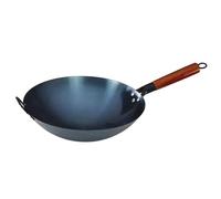 predolo Wok Antiaderente Wok Pan Fornello a Induzione Pentole Pentole Universal Wok a Fondo Tondo Ferro per Pane Fritto Toast Formaggio Omelette, 36 cm con orecchie