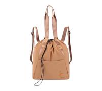 predolo Zaino con coulisse, borsa da palestra impermeabile, zaino portaoggetti con tasca frontale, casual per danza, balletto, balli latino-americani e sport, Cachi