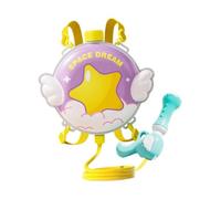 predolo Zaino con Spruzzi d'Acqua, Gioco di Battaglia d'Acqua a Cartoni Animati con Spallacci Regolabili, Serbatoio con Tubo Flessibile per Bambini, Stella Viola