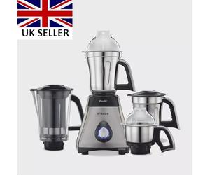 Preethi Steele Supreme MG 208 750 W Mixer Macina (4 Barattoli), Grigio