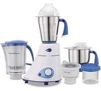 Preethii Mixer Grinder per Casa Cucina rettifica (MG-139) Blue Leaf Platinum 750W Mixer Grinder 4 Vasi con Super Estrattore & Grind n' Store | Spina internazionale