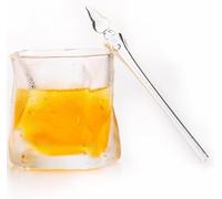 Prefdo Pipetta per acqua in vetro da whisky, contagocce in vetro per Bourbon, Scotch e Rum, strumento di diluizione di precisione con confezione regalo, compatto e portatile, elegante accessorio da