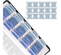 Prefdo Tabs Bibbia laminati - Donne e uomini, 75 grandi linguette con stampa, vecchio e nuovo testamento, 9 scrivibili (blu)
